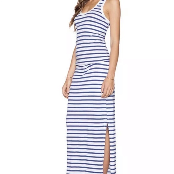 Sundry Size 3 Large Blue Stripe Maxi Dress L - Picture 6 of 8